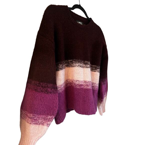 UGG Womens Alessa Crewneck Sweater Wool Blend In Rosewood Multi Size Small - Picture 3 of 7